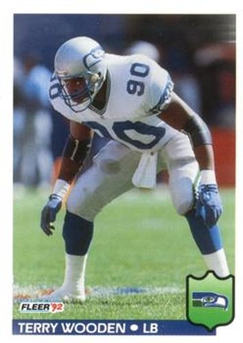 #399 Terry Wooden - Seattle Seahawks - 1992 Fleer Football