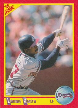 #399 Lonnie Smith - Atlanta Braves - 1990 Score Baseball