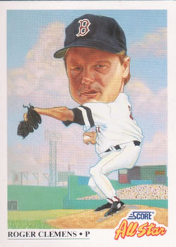 #399 Roger Clemens - Boston Red Sox - 1991 Score Baseball