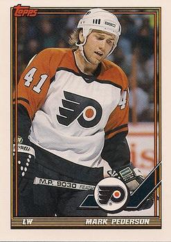 #399 Mark Pederson - Philadelphia Flyers - 1991-92 Topps Hockey