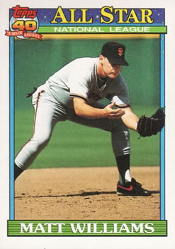 #399 Matt Williams - San Francisco Giants - 1991 Topps Baseball