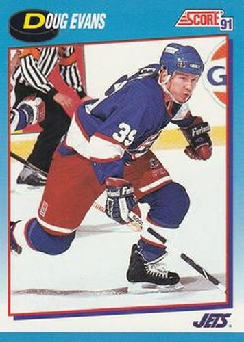 #399 Doug Evans - Winnipeg Jets - 1991-92 Score Canadian Bilingual Hockey