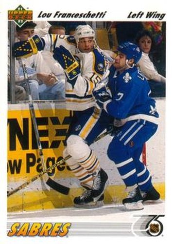 #399 Lou Franceschetti - Buffalo Sabres - 1991-92 Upper Deck Hockey