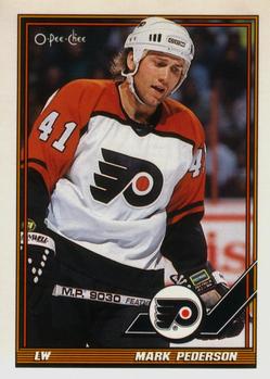 #399 Mark Pederson - Philadelphia Flyers - 1991-92 O-Pee-Chee Hockey