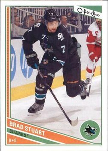 #399 Brad Stuart - San Jose Sharks - 2013-14 O-Pee-Chee Hockey