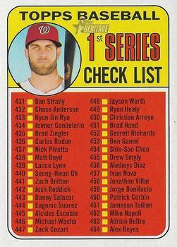 #399 Bryce Harper - Washington Nationals - 2018 Topps Heritage Baseball