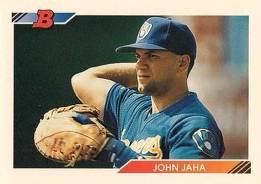 #399 John Jaha - Milwaukee Brewers - 1992 Bowman Baseball