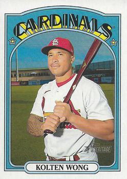 #399 Kolten Wong - St. Louis Cardinals - 2021 Topps Heritage Baseball