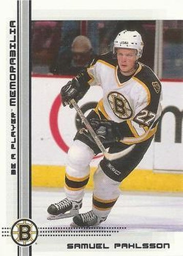 #399 Samuel Pahlsson - Boston Bruins - 2000-01 Be a Player Memorabilia Hockey