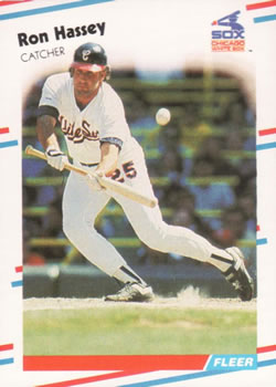 #399 Ron Hassey - Chicago White Sox - 1988 Fleer Baseball