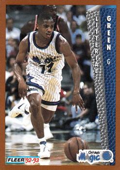 #399 Litterial Green - Orlando Magic - 1992-93 Fleer Basketball