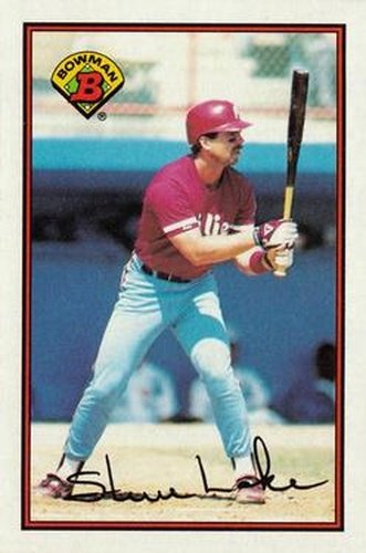#399 Steve Lake - Philadelphia Phillies - 1989 Bowman Baseball
