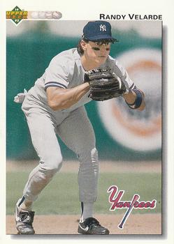 #399 Randy Velarde - New York Yankees - 1992 Upper Deck Baseball