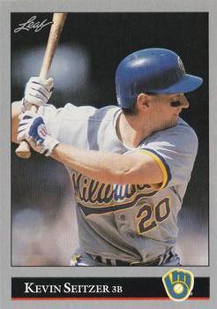 #399 Kevin Seitzer - Milwaukee Brewers - 1992 Leaf Baseball