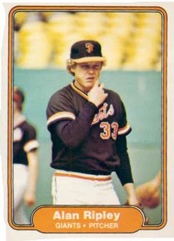 #399 Alan Ripley - San Francisco Giants - 1982 Fleer Baseball