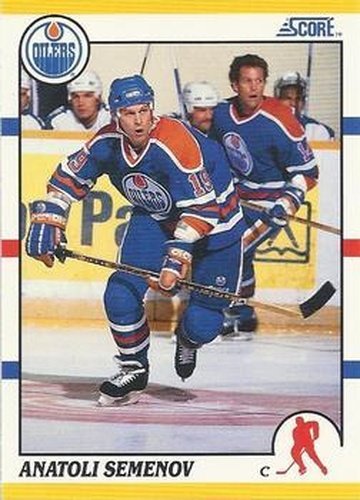 #39T Anatoli Semenov - Edmonton Oilers - 1990-91 Score Rookie and Traded Hockey