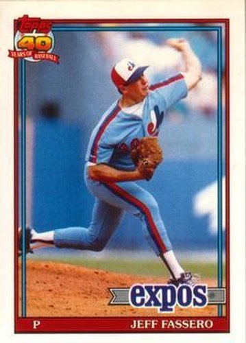 #39T Jeff Fassero - Montreal Expos - 1991 Topps Traded Baseball