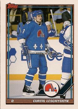 #39 Curtis Leschyshyn - Quebec Nordiques - 1991-92 Topps Hockey