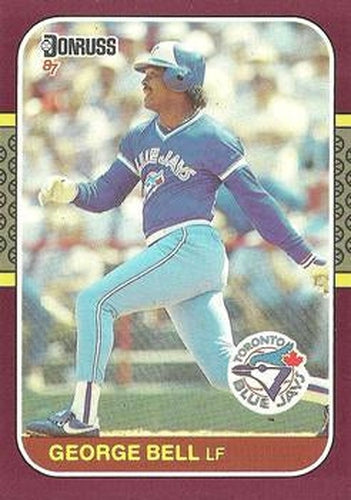 #39 George Bell - Toronto Blue Jays - 1987 Donruss Opening Day Baseball