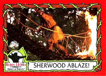 #39 Sherwood Ablaze! - 1991 Topps Robin Hood: Prince of Thieves