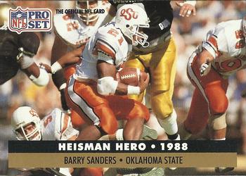 #39 Barry Sanders - Oklahoma State Cowboys / Detroit Lions - 1991 Pro Set Football