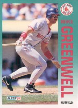 #39 Mike Greenwell - Boston Red Sox - 1992 Fleer Baseball