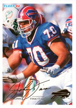 #39 John Fina - Buffalo Bills - 1994 Fleer Football