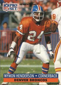 #139 Wymon Henderson - Denver Broncos - 1991 Pro Set Football