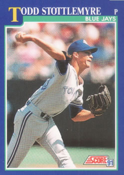 #39 Todd Stottlemyre - Toronto Blue Jays - 1991 Score Baseball