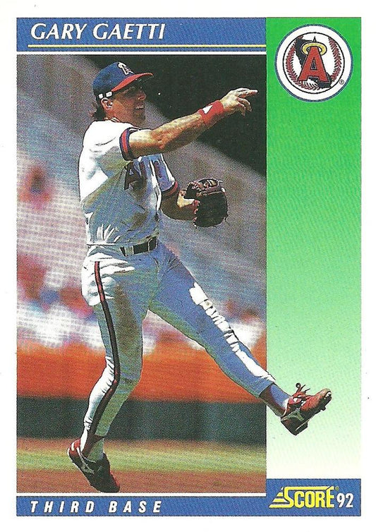 #39 Gary Gaetti - California Angels - 1992 Score Baseball