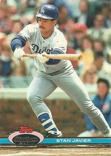 #39 Stan Javier - Los Angeles Dodgers - 1991 Stadium Club Baseball