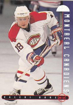 #39 Valeri Bure - Montreal Canadiens - 1995-96 Leaf Hockey