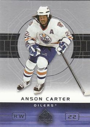 #39 Anson Carter - Edmonton Oilers - 2002-03 SP Authentic Hockey