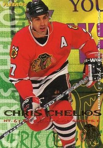 #39 Chris Chelios - Chicago Blackhawks - 1994-95 Fleer Hockey