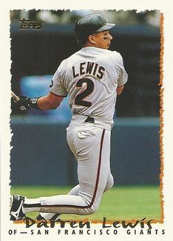#39 Darren Lewis - San Francisco Giants - 1995 Topps Baseball