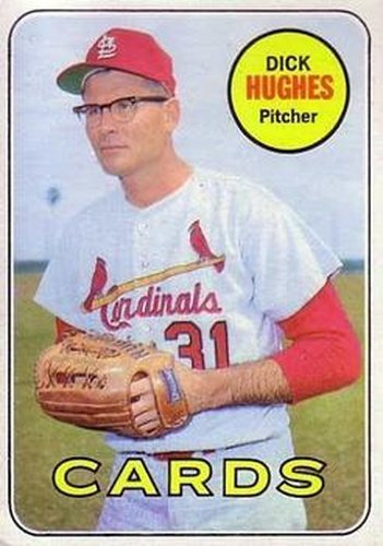 #39 Dick Hughes - St. Louis Cardinals - 1969 Topps Baseball