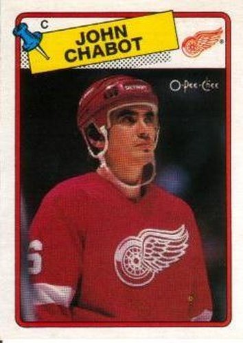 #39 John Chabot - Detroit Red Wings - 1988-89 O-Pee-Chee Hockey