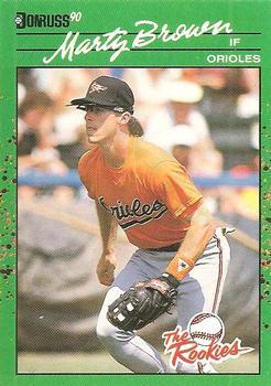 #39 Marty Brown - Baltimore Orioles - 1990 Donruss The Rookies Baseball