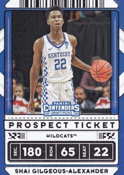 #39 Shai Gilgeous-Alexander - Kentucky Wildcats - 2020 Panini Contenders Draft Picks Basketball