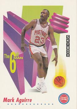 #439 Mark Aguirre - Detroit Pistons - 1991-92 SkyBox Basketball