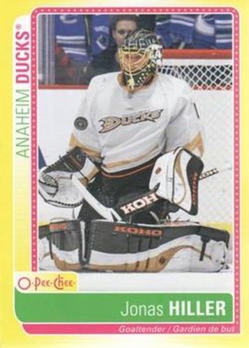 #S-JH Jonas Hiller - Anaheim Ducks - 2013-14 O-Pee-Chee Hockey - Stickers