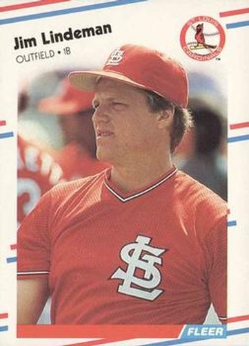 #39 Jim Lindeman - St. Louis Cardinals - 1988 Fleer Baseball