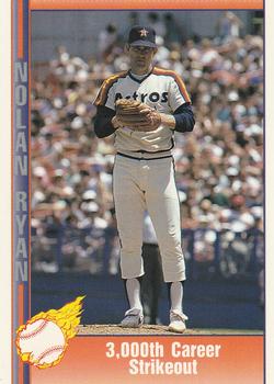 #39 3,000th Career Strikeout - Houston Astros - 1991 Pacific Nolan Ryan Texas Express I Baseball