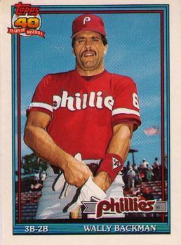 #3T Wally Backman - Philadelphia Phillies - 1991 Topps Traded Baseball
