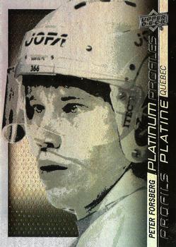 #SS-3 Peter Forsberg - Quebec Nordiques - 2015-16 Upper Deck Tim Hortons Hockey - Platinum Profiles