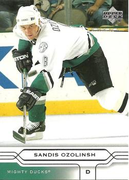 #3 Sandis Ozolinsh - Anaheim Mighty Ducks - 2004-05 Upper Deck Hockey