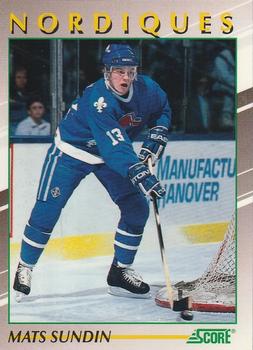#3 Mats Sundin - Quebec Nordiques - 1991-92 Score Young Superstars Hockey