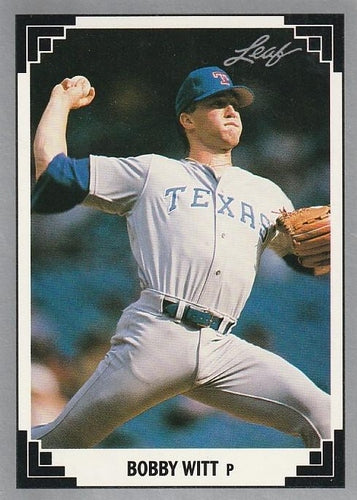 #3 Bobby Witt - Texas Rangers - 1991 Leaf Baseball