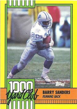#3 Barry Sanders - Detroit Lions - 1990 Topps Football - 1000 Yard Club