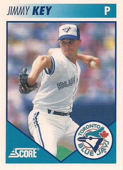 #3 Jimmy Key - Toronto Blue Jays - 1991 Score Toronto Blue Jays Baseball